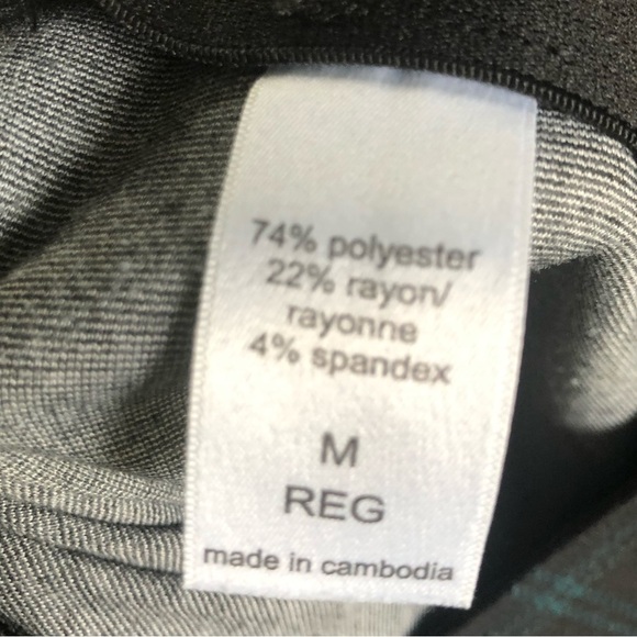 Maurices High Rise Blue Plaid Slimming Ponte Legging Pull On Style Sz. M 8/10 - Picture 4 of 4